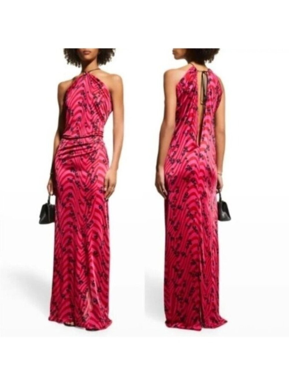 Philosophy di Lorenzo Serafini open back halter dress Psychedelic Maxi Size 2